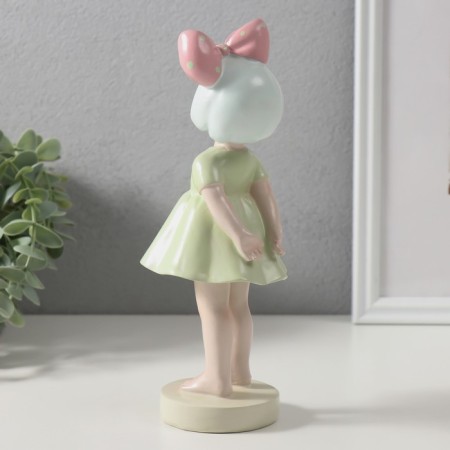 Polystone souvenir "Baby with a large bow on the head" 6.8x7.8x22 cm-2