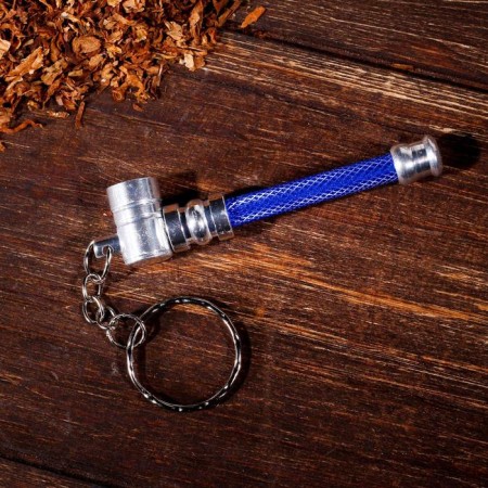 Smoking tube, with a key fob, L-7.5 cm-1
