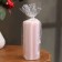Candle-cylinder "four-leafer", 4.5x10.5 cm, light pink, 6 hours