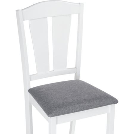 Wooden stool Bert array of gvee/fabric, white/gray 42x46x92 cm-4