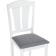 Wooden stool Bert array of gvee/fabric, white/gray 42x46x92 cm