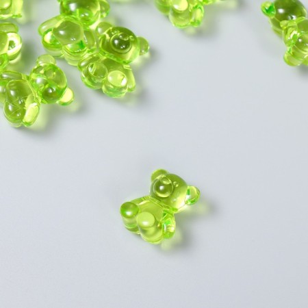 Decor for creativity Plastic "Bear" Green set 25 pcs 1.8x1.5x1 cm-1