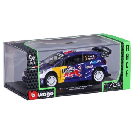 Racing machine BBURAGO 2017 M-Sport Ford Fiesta WRC, Die-Cast, 1:32, Blue color-11