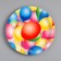 Disposable plate "balls" laminated, cardboard, 18 cm