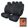 Covers for seats universal "Monro", 11 before., Raun. Comfort, velor, black.