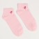 Women's socks shortened "flamingos", light pink color, size 23-25