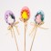 Decor on the Easter wand "Chickens in the egg" 3pc 4x12.5x25 cm