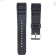 22 mm watch strap, silicone, L-22 cm, black