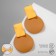 Earrings Metal "brightness" geometry, color yellow-brown