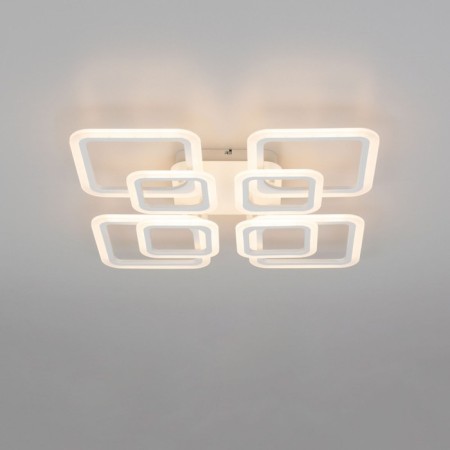 Ceiling chandelier Citilux "Marcel" CL232180R, 60x60x1 cm, 8x13.8W, LED, Color White-9