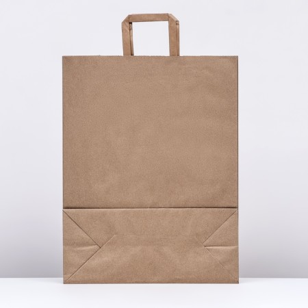 Paper Kraft package, flat handle 35 x 15 x 45 cm, 90 g/m²-1