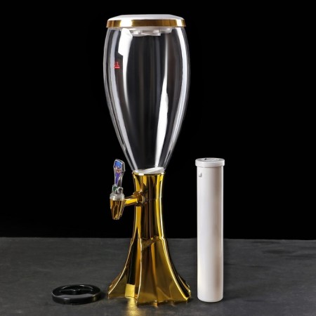 Beer Gold Tower, backlighting, 3 l, gold color-8