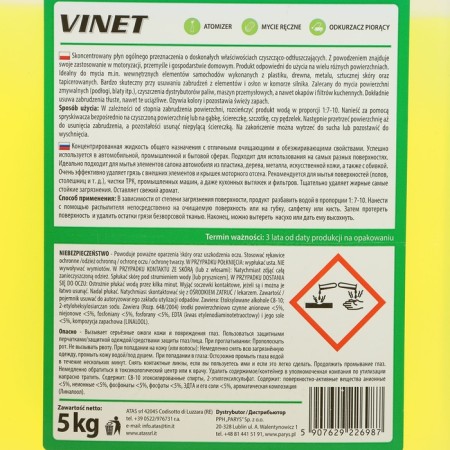 ATAS "Vinet" interior cleaning tool, universal, concentrate, 5 kg-3