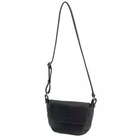 Female bag, artificial leather, black 22x10x18 cm