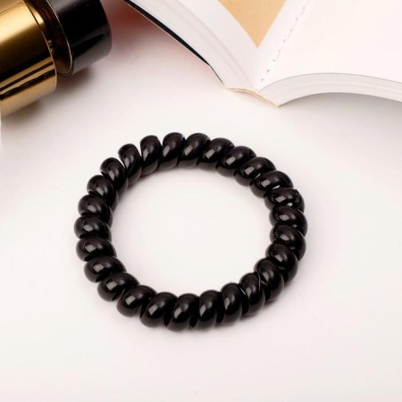 Hair elastic band "spring" 5 cm, black
