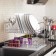 Drying for dishes and devices, table, with a pallet, chromium color, kb007
