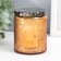 Bank for candles glass with a lid "Flower" gold, cylinder, galvanic 9x7x7 cm