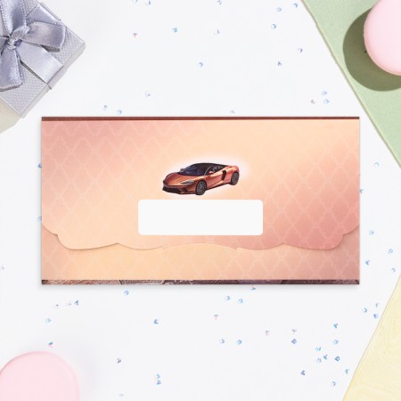 Money envelope "Happy Birthday!" car, clock, pen, 18.5 x 8.5 cm-2