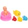 A set of rubber toys for the bathtub "Pups with colored fish", 6 pcs, crush me