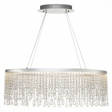 Люстра подвесная St Luce. SL6201.103.37. Vega. 1х37 Вт, LED, 3000K/4000K/6000K, 3145 Lm, 80х35х27 см, цвет серебристый