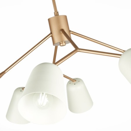 Ceiling EVOLUCE lamp. Sle155902-08. Mario. 8x40 watts, E14, 79x79x54 cm, golden color-11
