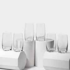 Set of glass glasses for water Pavo Aqua, 380 ml, 6 pcs