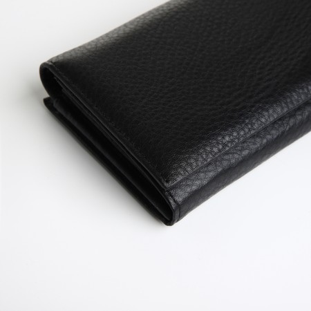 Women's wallet on a magnet, black color-2