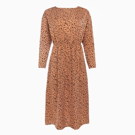 Women's dress Minaku: Silk pleasure chocolate color, rr 48-7