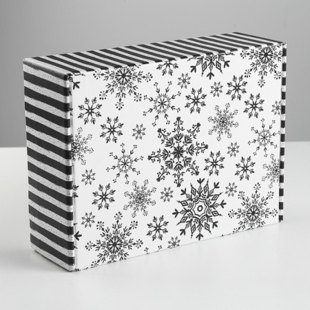 Folding box "Snow", 30.7 x 22 x 9.5 cm, new year-1