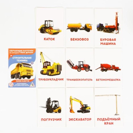 Mix Training cards according to the method of Glen Doman “We Expand the horizons”, 10 pieces, A6, 2+-9