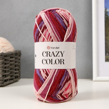 Yarn "Crazy Color" 25% wool, 75% acrylic 260m/100g (168 print)-4