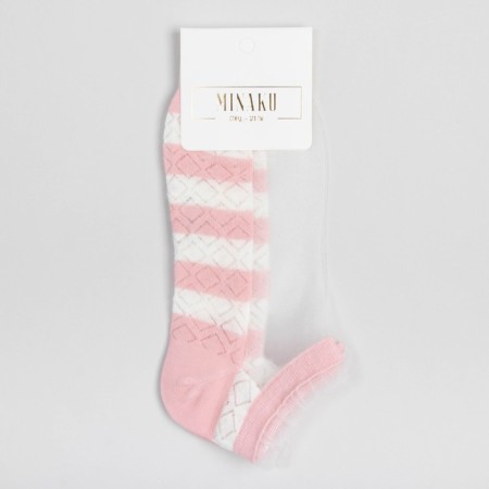 Women's socks glass minku pink color, size 36-37 (23 cm)-6
