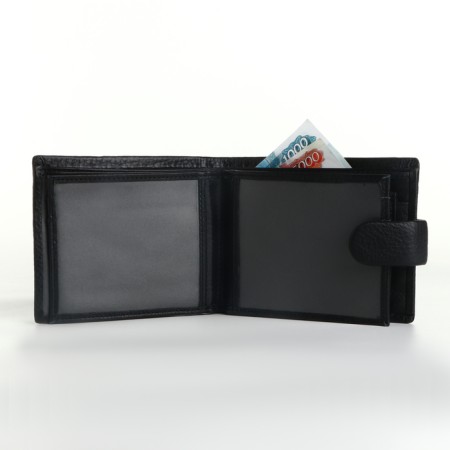 Male purse on the button, black color-5
