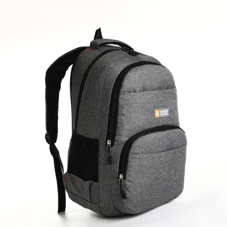 Youth backpack on lightning, 6 pockets, gray color-2