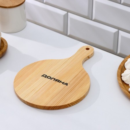 Set of Dolyan dishes, Menzhitsa D = 20 cm, cutting board 25 × 17 × 1.2, stand under the mug as a gift-9