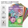 Cardboard color with sparkles, A4, 10 sheets, 10 colors, non -moped, bilateral, in the folder, 250 g/m², Smeshariki