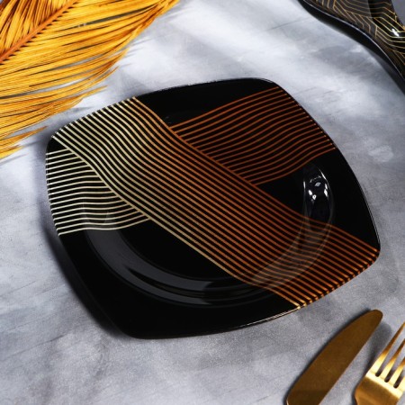 Square plate "Geometry", 20 cm-1
