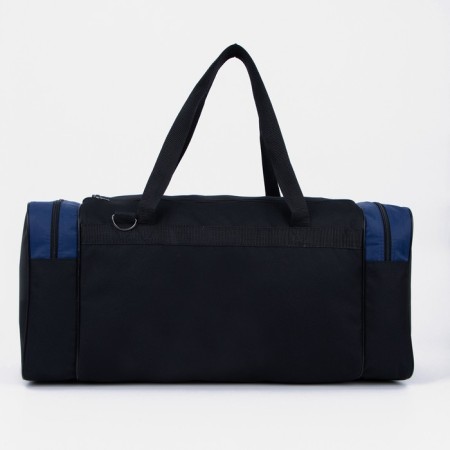 Road bag, 3 parts on lightning, external pocket, long belt, black/blue color-1