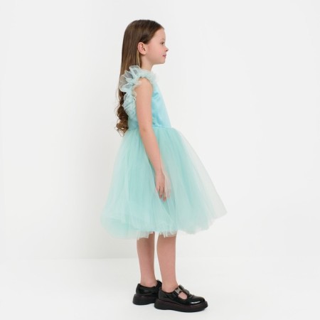 Dress for girls with wings KAFTAN, size 34 (122-128 cm), birus-blue color-5
