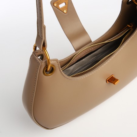 Bag Women's Baget on the Textura zipper, medium size, color light brown-7