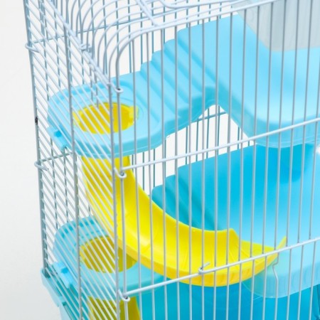 A cage for small rodents "Pijon", with a filling, 23 x 17 x 40 cm, blue-5