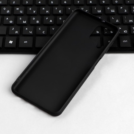 Case for Samsung Galaxy A22, silicone, matte, black-2