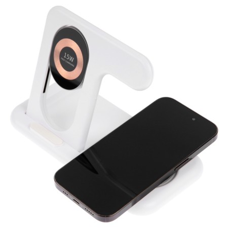 Wireless charger 3 in 1 Y36, 15 W, folding, backlight, USB, Type-C, white-4