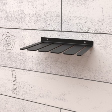 Storage holder F-shaped clamps, wall, black-1