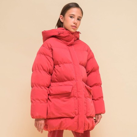 Jacket for girls, height 116 cm, red color