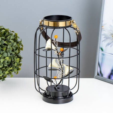 Nightlight "flowers" LED from AAA batteries black 14x14x27 cm Risalux-1