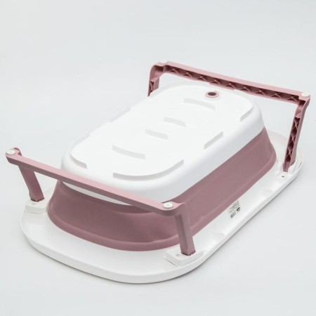 Bath -folding bath with plum, 75 cm., White/pink color-3