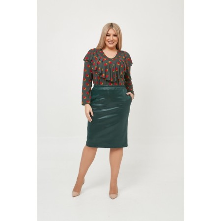Female skirt, size 60, green color-1