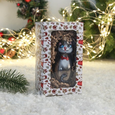 Christmas tree toy "Cat-7" 10 cm-2