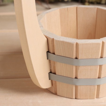 Banch for a bath of linden 0.5l, 20 cm, with a vertical handle-4